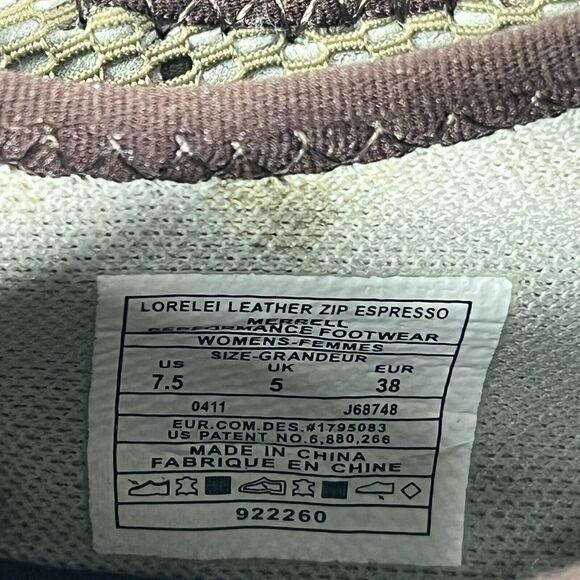 Merrell Women’s Lorelei Leather Zip Espresso Brown Slip On Hiking Shoes Size 7.5 - Picture 4 of 10